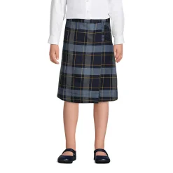 School Uniform Girls Plaid A-line Skirt Below the Knee