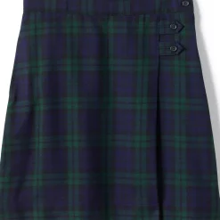 School Uniform Girls Plaid A-line Skirt Below the Knee