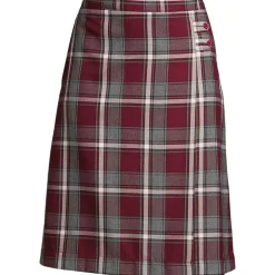 School Uniform Girls Plaid A-line Skirt Below the Knee