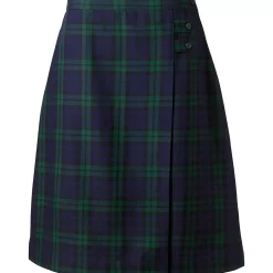 School Uniform Girls Plaid A-line Skirt Below the Knee