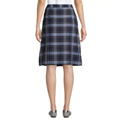 School Uniform Girls Plaid A-line Skirt Below the Knee