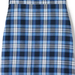School Uniform Girls Plaid A-line Skirt Below the Knee