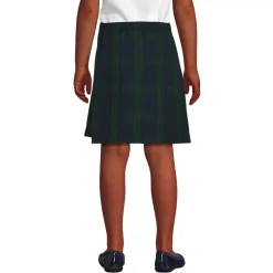 School Uniform Girls Plaid A Line Tab Skort Top of Knee