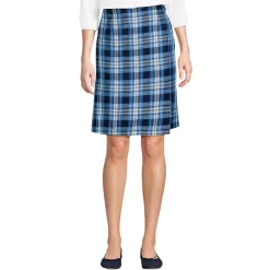 School Uniform Girls Plaid A Line Tab Skort Top of Knee