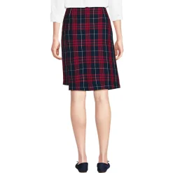 School Uniform Girls Plaid A Line Tab Skort Top of Knee