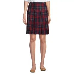 School Uniform Girls Plaid Box Pleat Skirt Top of the Knee