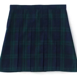 School Uniform Girls Plaid Box Pleat Skirt Top of the Knee