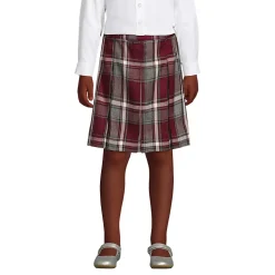 School Uniform Girls Plaid Box Pleat Skirt Top of the Knee