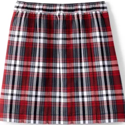 School Uniform Girls Plaid Box Pleat Skirt Top of the Knee