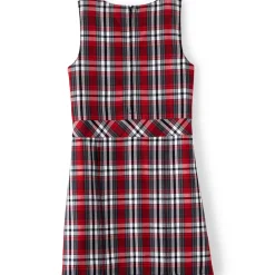 School Uniform Girls Plaid Jumper Top of Knee