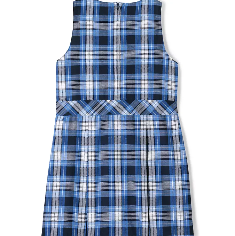 School Uniform Girls Plaid Jumper Top of Knee