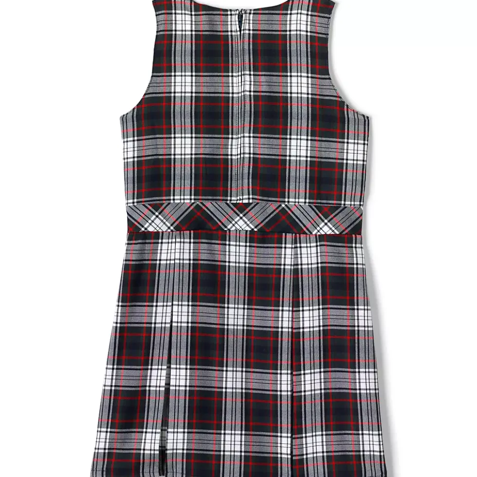 School Uniform Girls Plaid Jumper Top of Knee