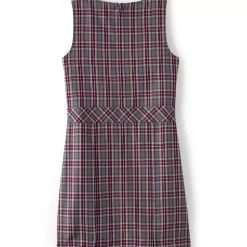 School Uniform Girls Plaid Jumper Top of Knee