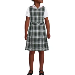 School Uniform Girls Plaid Jumper Top of Knee
