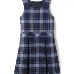 School Uniform Girls Plaid Jumper Top of Knee