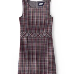 School Uniform Girls Plaid Jumper Top of Knee