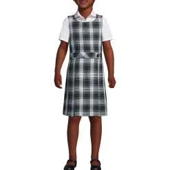 School Uniform Girls Plaid Jumper Top of Knee