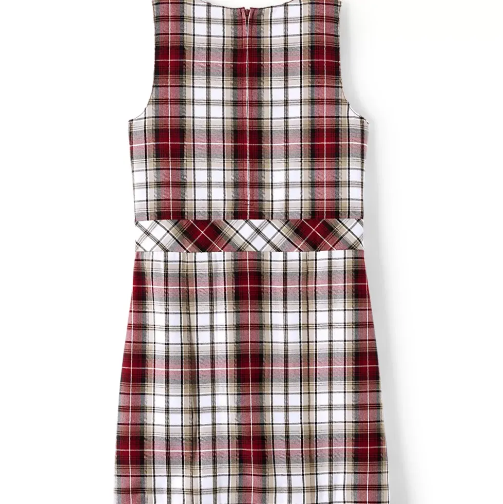 School Uniform Girls Plaid Jumper Top of Knee