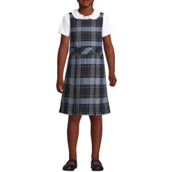 School Uniform Girls Plaid Jumper Top of Knee