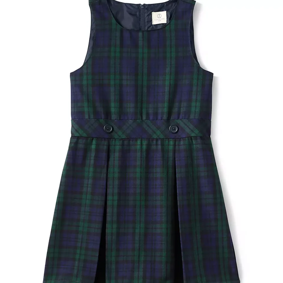 School Uniform Girls Plaid Jumper Top of Knee