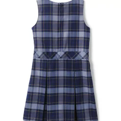 School Uniform Girls Plaid Jumper Top of Knee