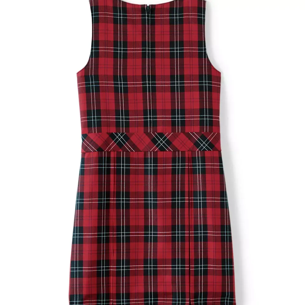 School Uniform Girls Plaid Jumper Top of Knee