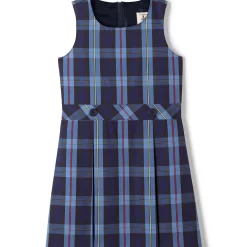 School Uniform Girls Plaid Jumper Top of Knee
