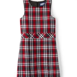 School Uniform Girls Plaid Jumper Top of Knee