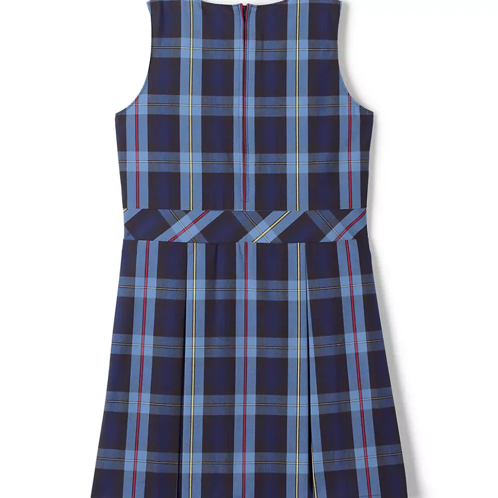 School Uniform Girls Plaid Jumper Top of Knee