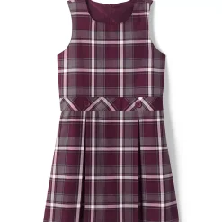 School Uniform Girls Plaid Jumper Top of Knee