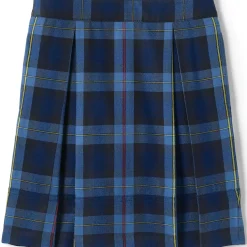 School Uniform Girls Plaid Pleated Skort Top of Knee