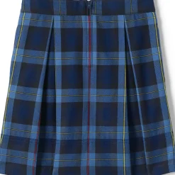 School Uniform Girls Plaid Pleated Skort Top of Knee