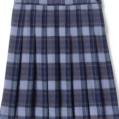 School Uniform Girls Plaid Pleated Skirt Below the Knee
