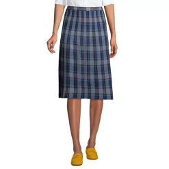 School Uniform Girls Plaid Pleated Skirt Below the Knee