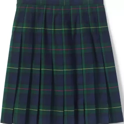 School Uniform Girls Plaid Pleated Skirt Below the Knee
