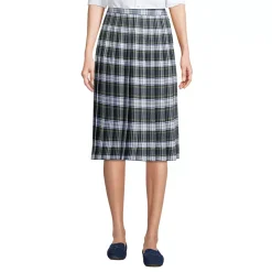 School Uniform Girls Plaid Pleated Skirt Below the Knee