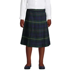 School Uniform Girls Plaid Pleated Skirt Below the Knee