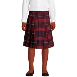 School Uniform Girls Plaid Pleated Skirt Below the Knee