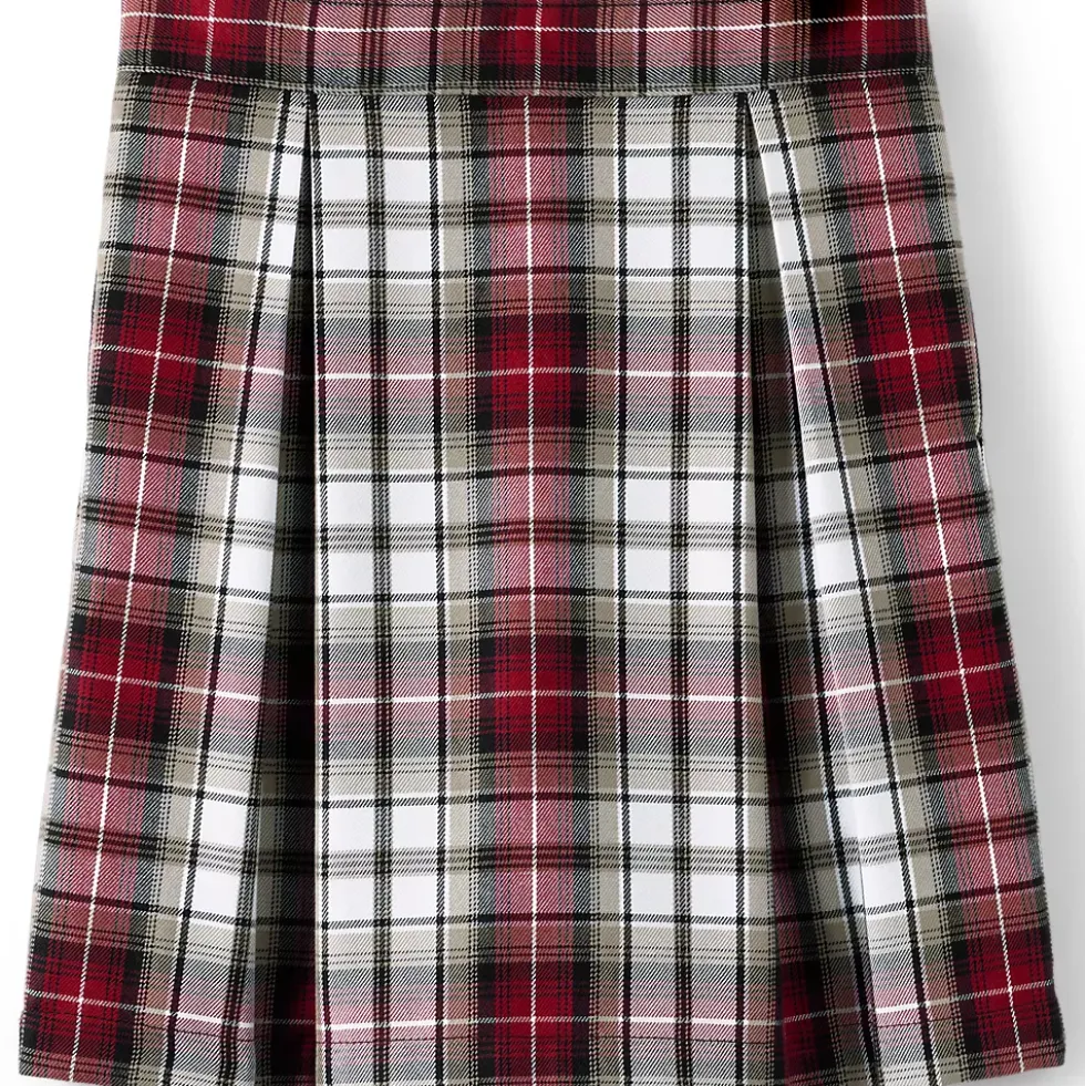 School Uniform Girls Plaid Skort Top of Knee