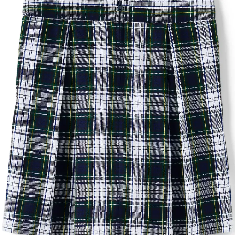 School Uniform Girls Plaid Skort Top of Knee