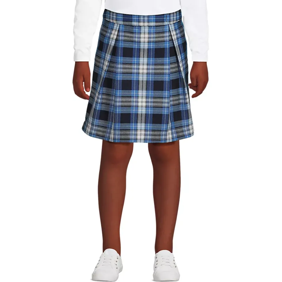 School Uniform Girls Plaid Skort Top of Knee