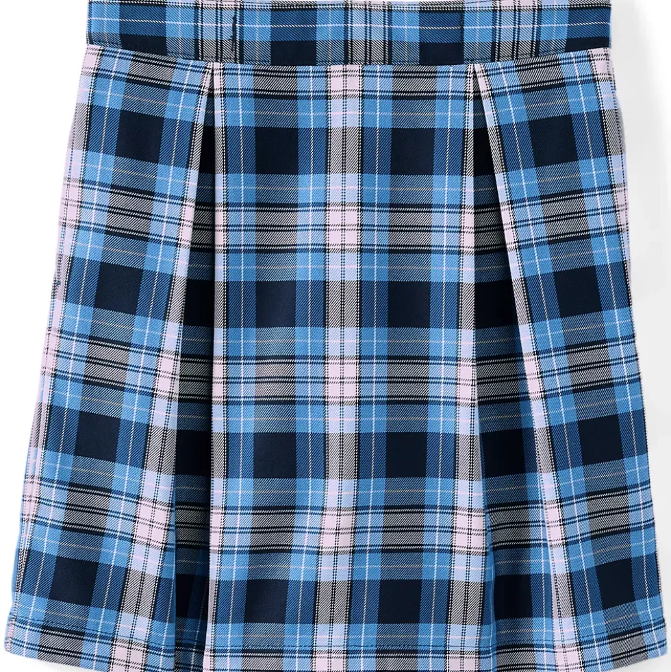 School Uniform Girls Plaid Skort Top of Knee