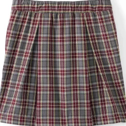 School Uniform Girls Plaid Skort Top of Knee