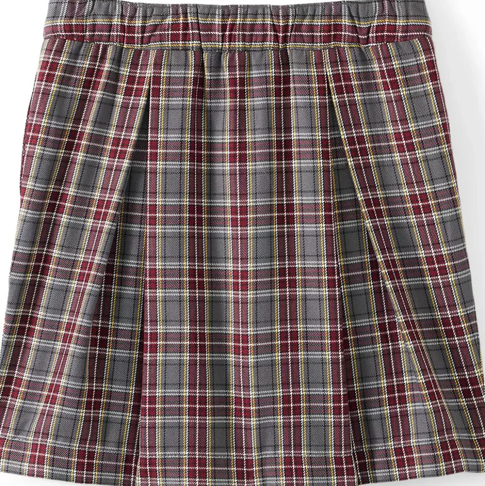 School Uniform Girls Plaid Skort Top of Knee
