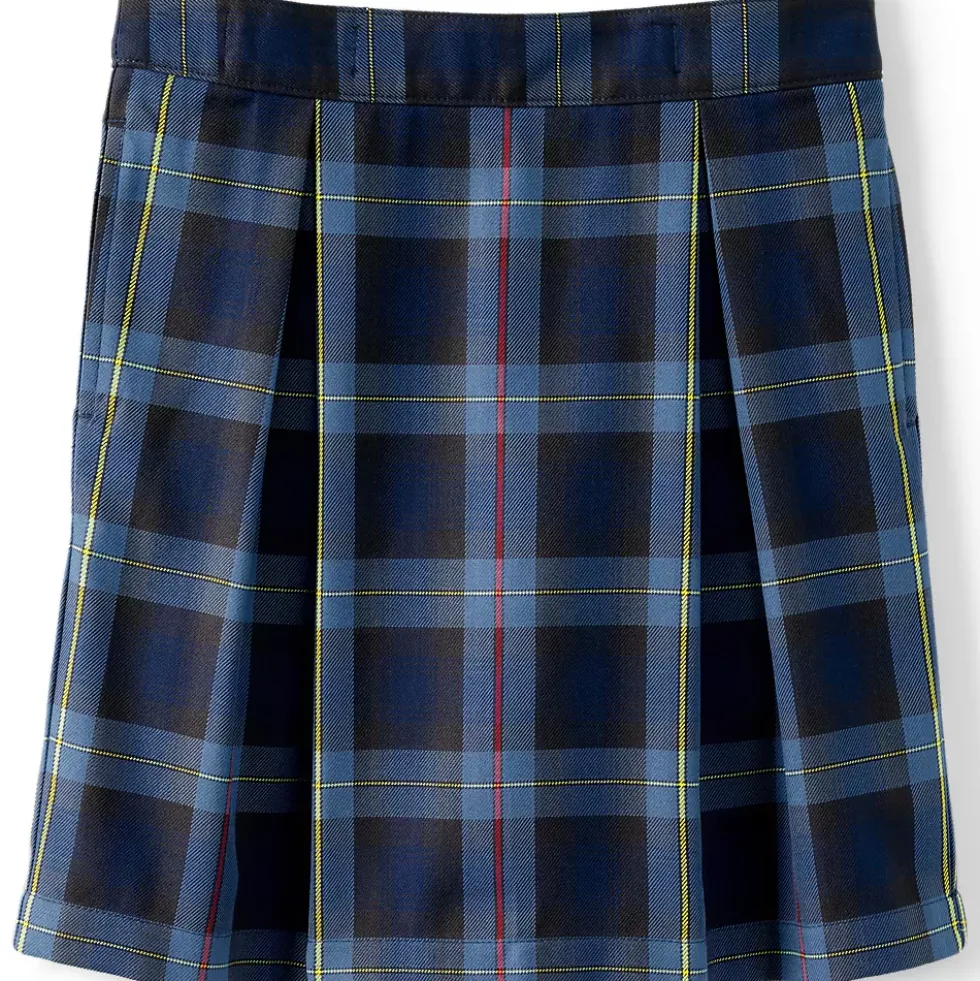 School Uniform Girls Plaid Skort Top of Knee