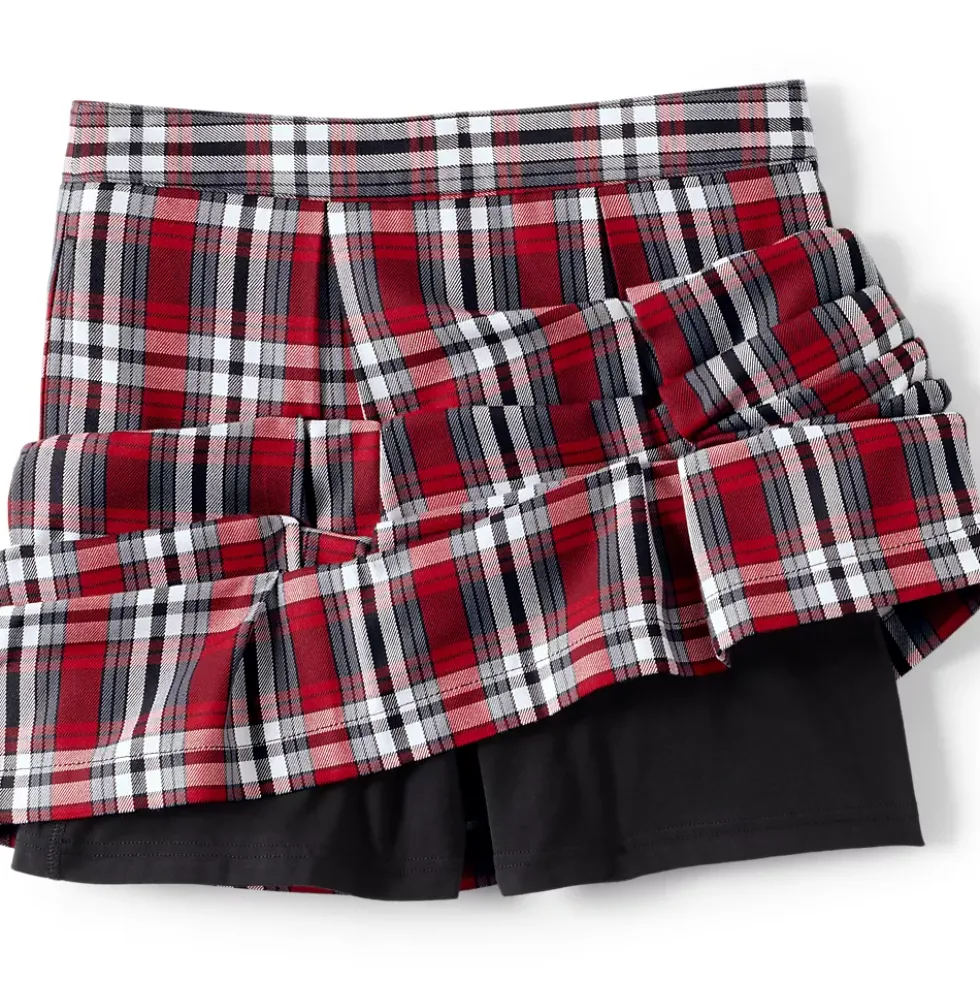 School Uniform Girls Plaid Skort Top of Knee