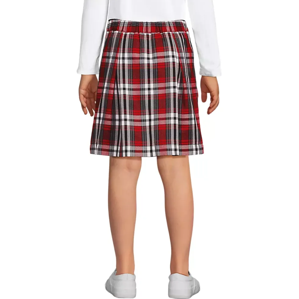 School Uniform Girls Plaid Skort Top of Knee