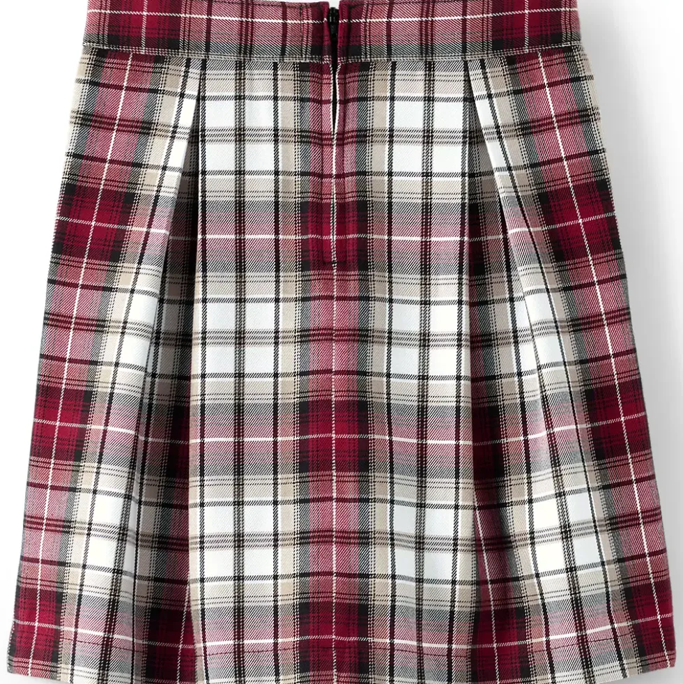 School Uniform Girls Plaid Skort Top of Knee
