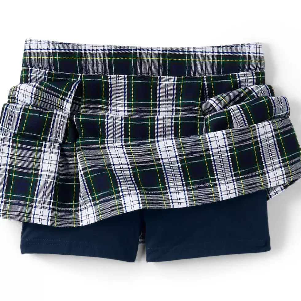 School Uniform Girls Plaid Skort Top of Knee