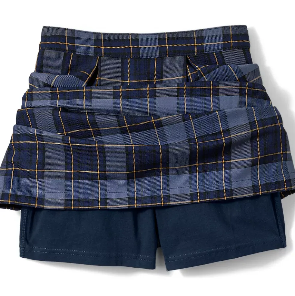 School Uniform Girls Plaid Skort Top of Knee